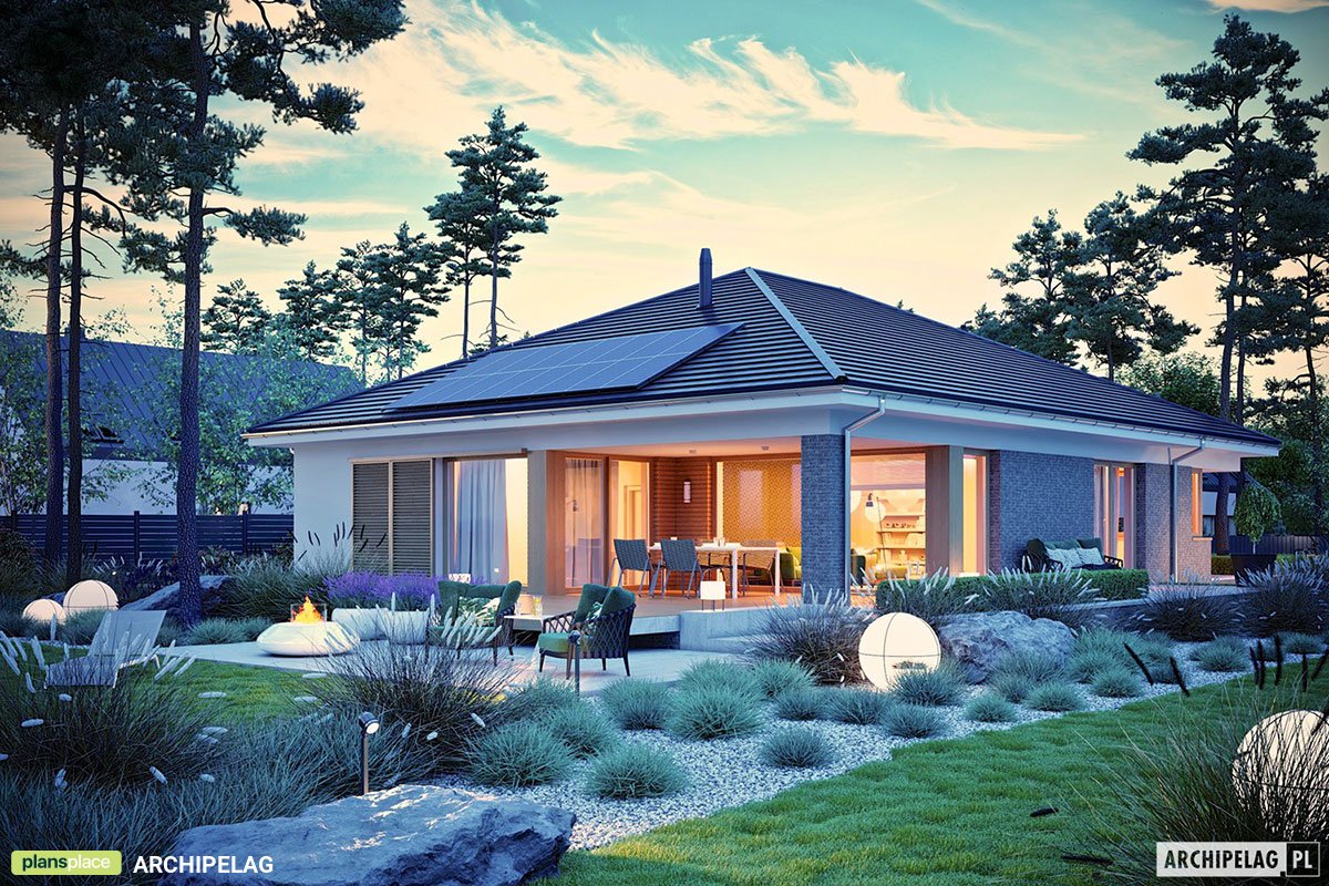 Single Story House Plan with Open Floor Plan and 2-Car Garage