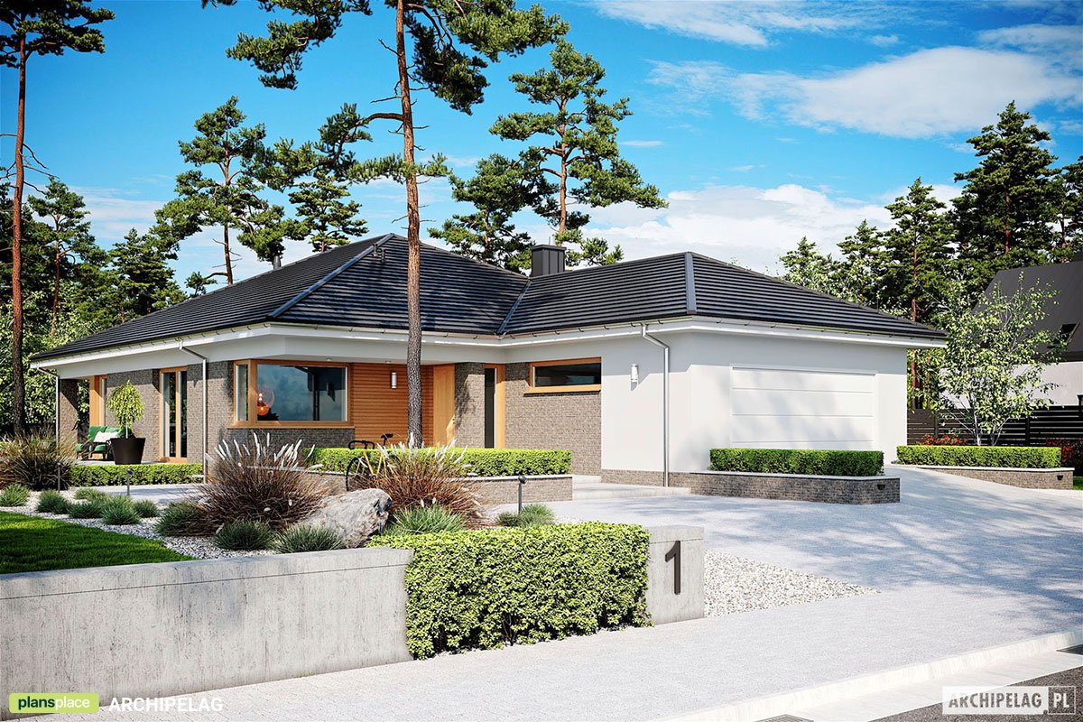 Single Story House Plan with Open Floor Plan and 2-Car Garage