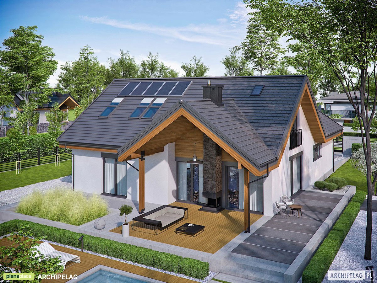 1800 Sq Ft House Plan with 2-Sided Indoor-Outdoor Fireplace