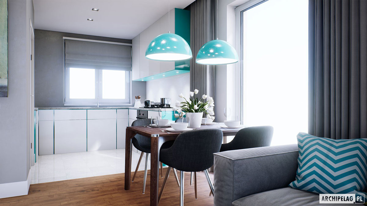 3-Bedroom, 900 Sq Ft European House Plan with 1-Car Garage