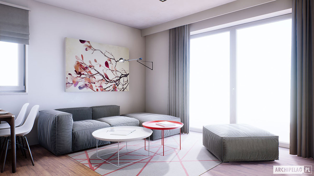 Vieno aukšto namo projektas 85 m²: 3 Miegamieji, 2 Vonios, Atvira virtuvė, be Garažo