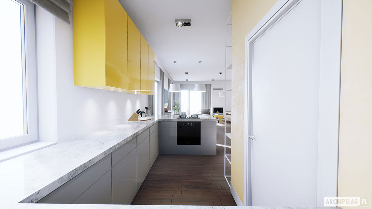 House Plan with 1-Car Garage and Fireplace in Family Room