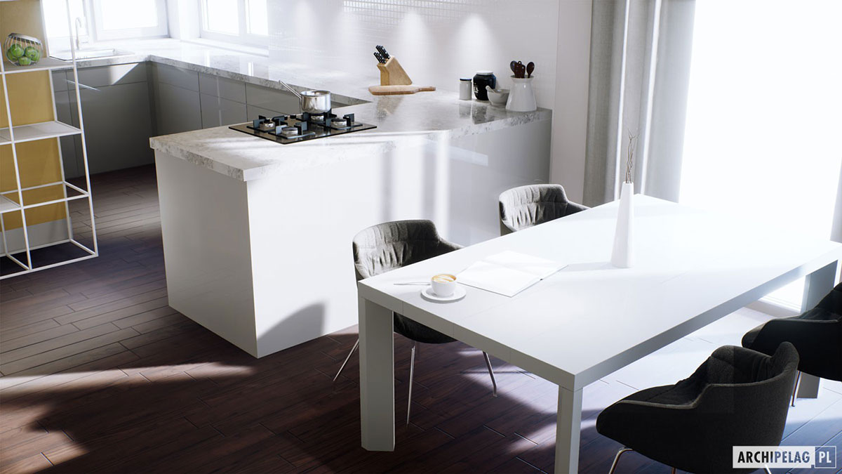 House Plan with 1-Car Garage and Fireplace in Family Room