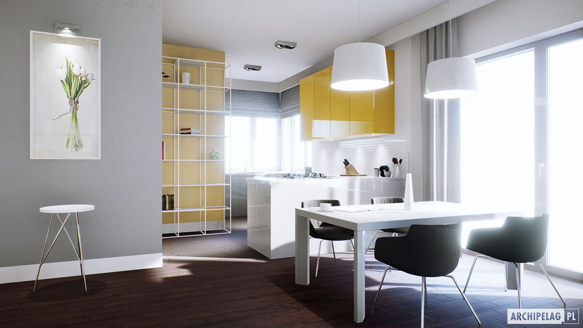 House Plan with 1-Car Garage and Fireplace in Family Room