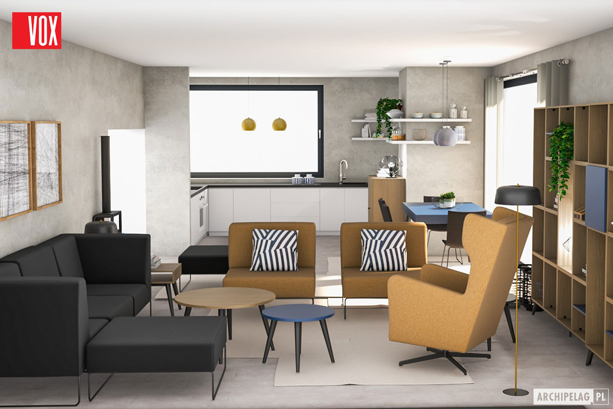 Vieno aukšto namo projektas 150 m²: 3 Miegamieji, 2 Vonios, Atvira virtuvė, Garažas