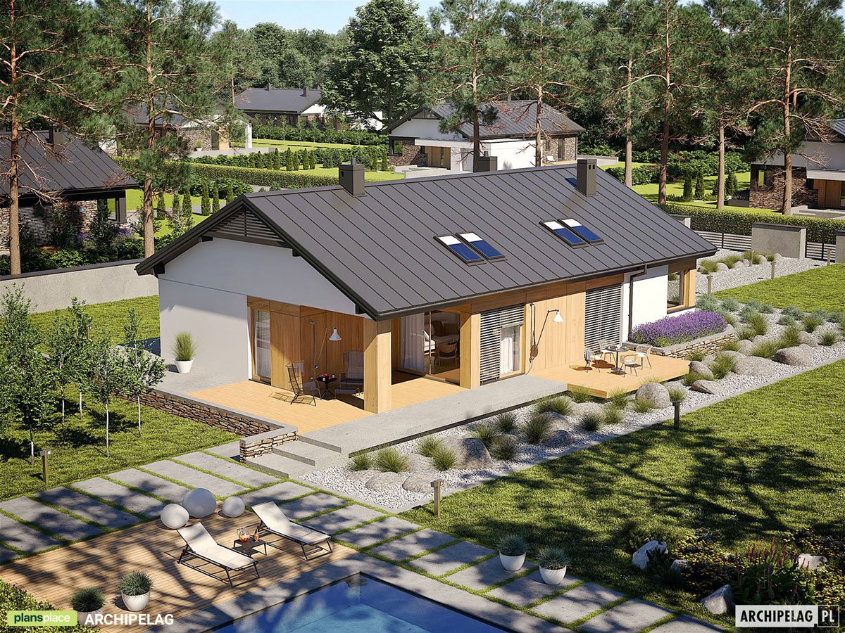 House Plan with 2-Car Garage and Fireplace in Family Room