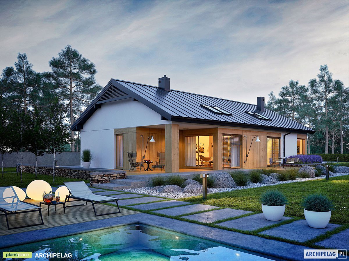 House Plan with 2-Car Garage and Fireplace in Family Room