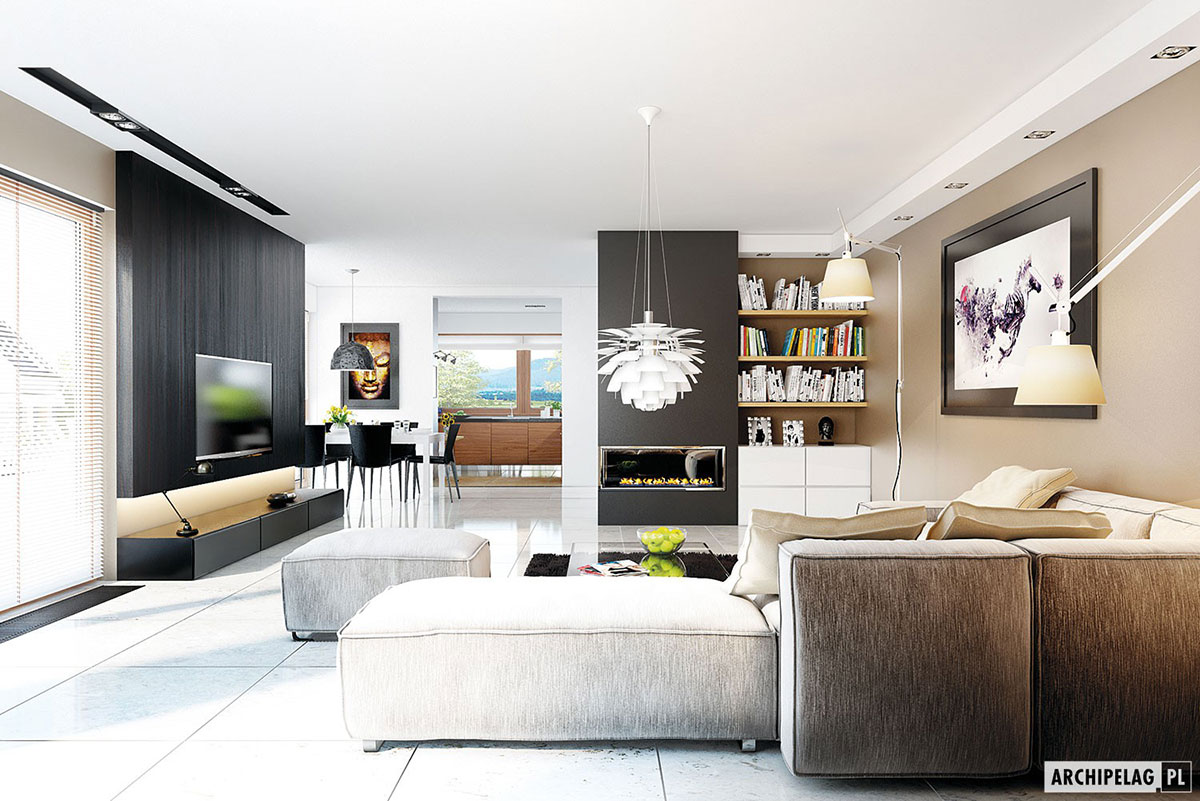 Vieno aukšto namo projektas 170 m²: 3 Miegamieji, 2 Vonios, Garažas