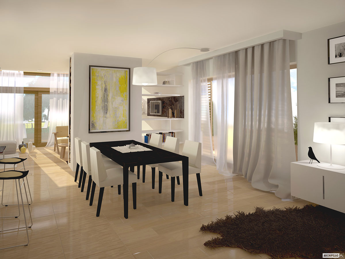 Namo projektas su mansarda 160 m²: 3 Miegamieji, Darbo kambarys, 3 Vonios, be Garažo