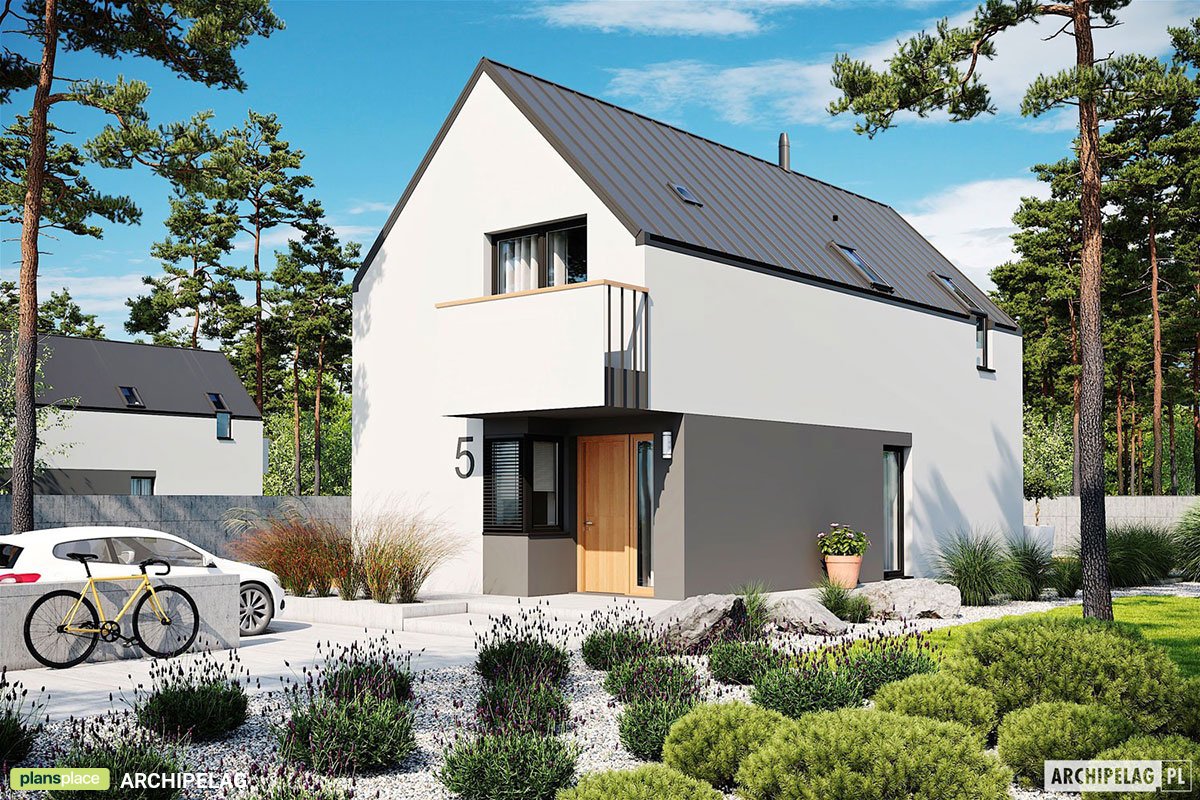 3-Bed, 1200 Sq Ft European Barnhouse Plan with Large Windows