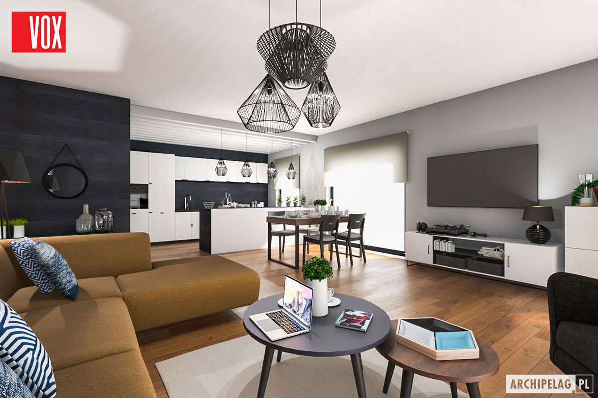 L-Shaped Single Level European House Plan with 2-Car Garage