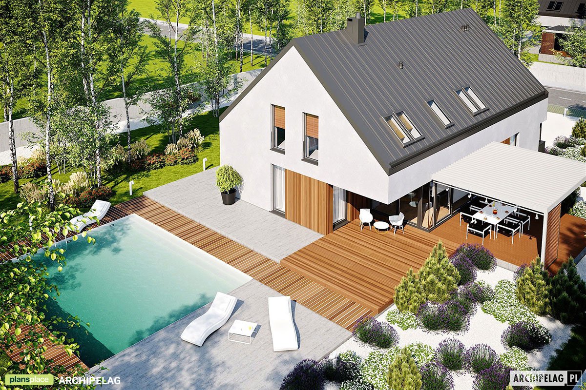 2600 Sq Ft 2-Story House Plan with Rooftop Deck above Garage