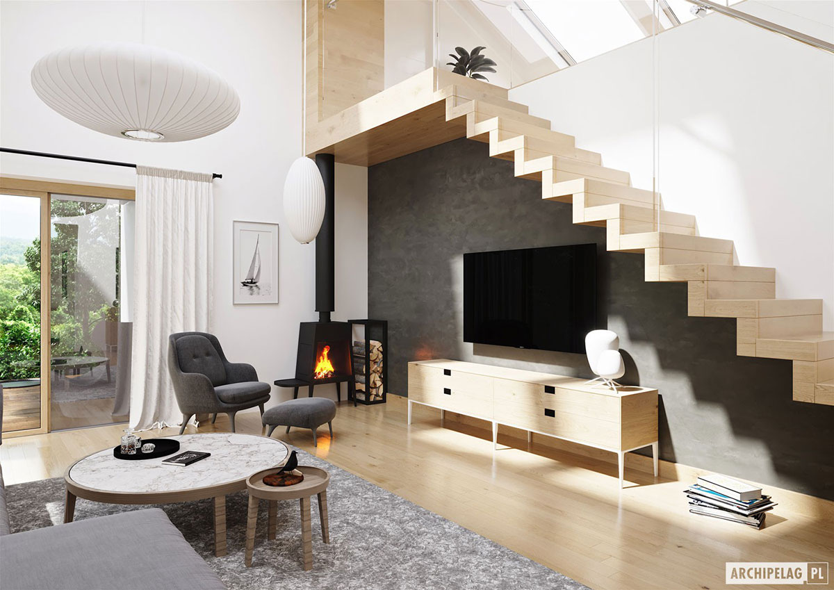 1500 Sq Ft House Plan with Two Story Great Room and Loft