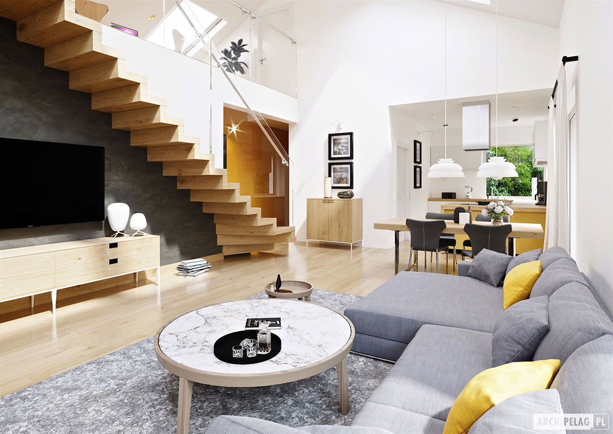 1500 Sq Ft House Plan with Two Story Great Room and Loft