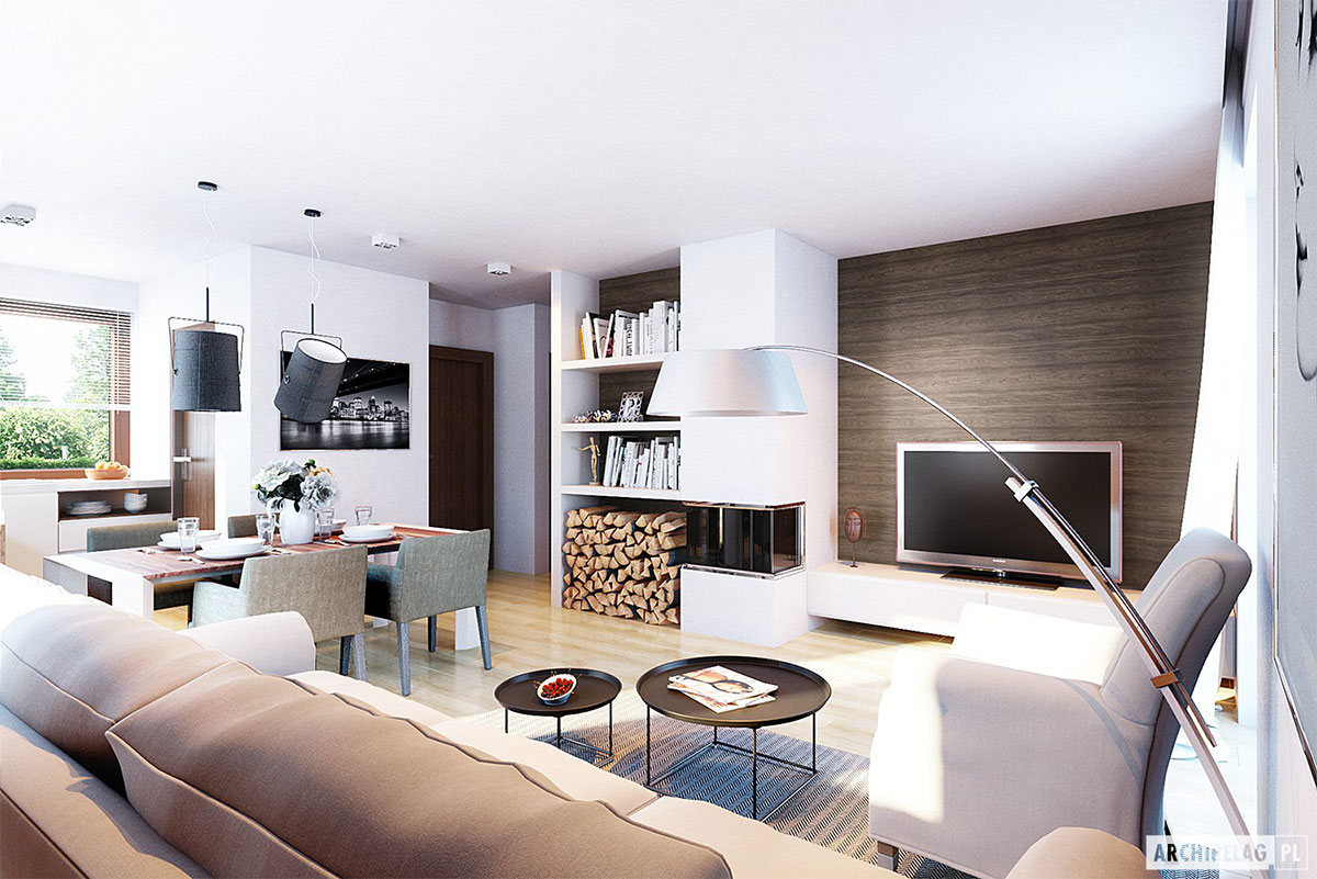 2-Story Home Plan with Open Floor Plan and 1-Car Carport