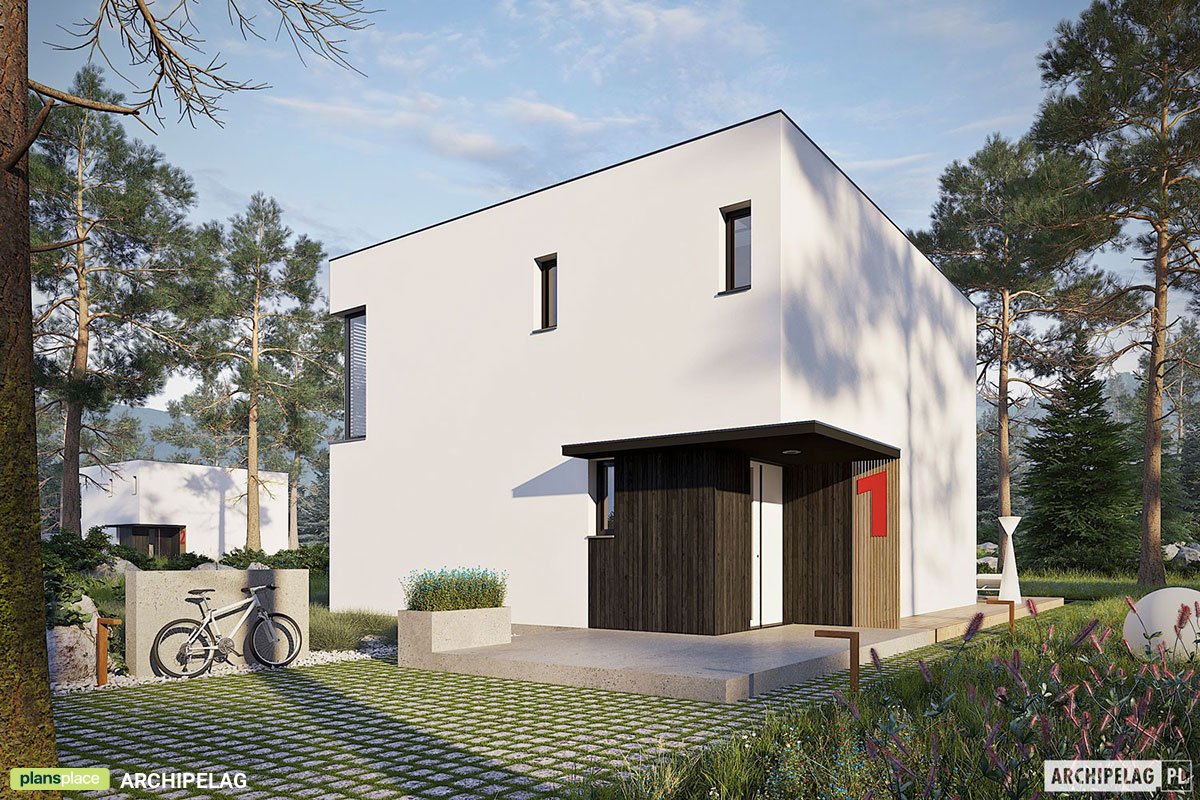 Dviejų aukštų namo projektas 133 m²: 3 Miegamieji, 3 Vonios, Atvira virtuvė, be Garažo