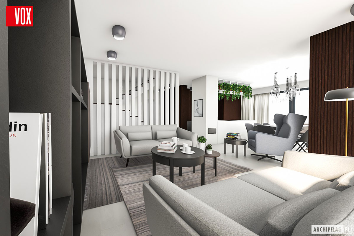 Dviejų aukštų namo projektas 133 m²: 3 Miegamieji, 3 Vonios, Atvira virtuvė, be Garažo