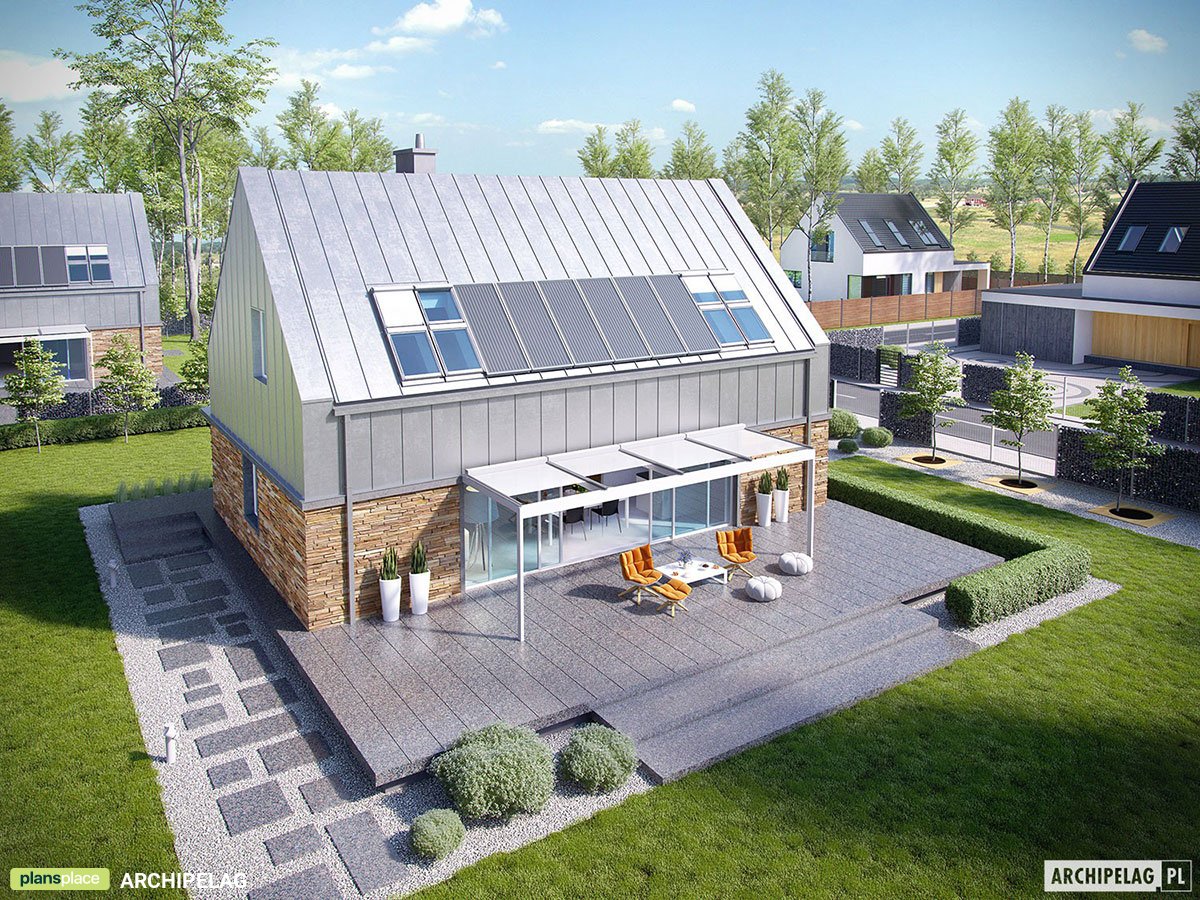 Barn Floor Plan with Gable Roof and 3 Bedrooms Upstairs