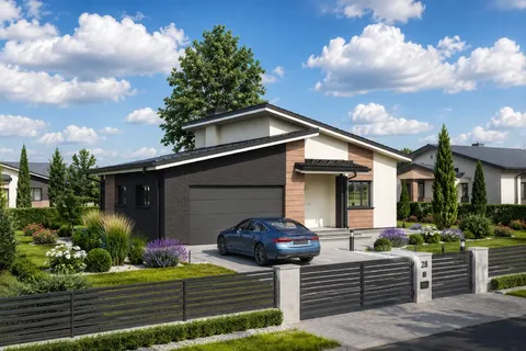 Pagrindiniai vaizdai 4 – Vieno aukšto namo projektas 161 m², 3 Miegamieji — 47581R