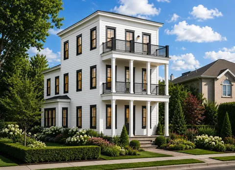 Pagrindiniai vaizdai 3 – Trijų aukštų namo projektas 414 m², 5 Miegamieji — 87310R