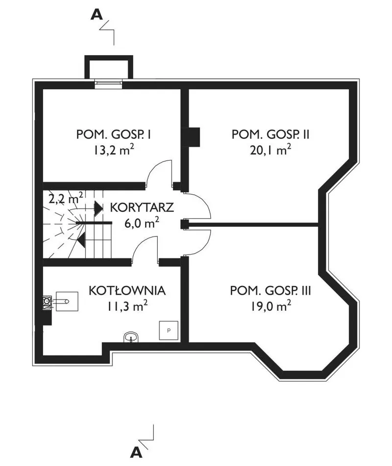 Rūsys 1 – Namo projektas su mansarda 262 m², 3 Miegamieji — 22978R