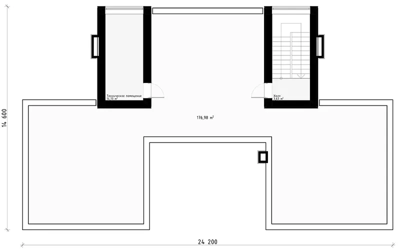 Trečias Aukštas 11 – Trijų aukštų namo projektas 461 m², 6 Miegamieji — 37307R