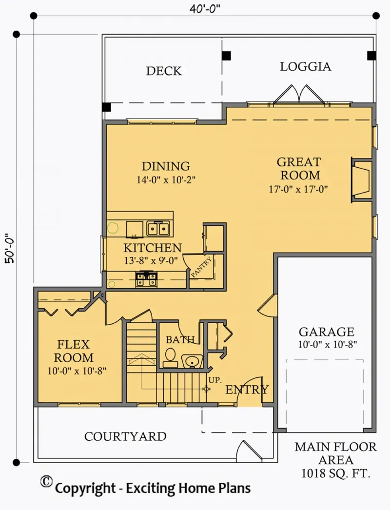 Pirmas Aukštas 5 – Dviejų aukštų namo projektas 177 m², 2 Miegamieji — 77054R