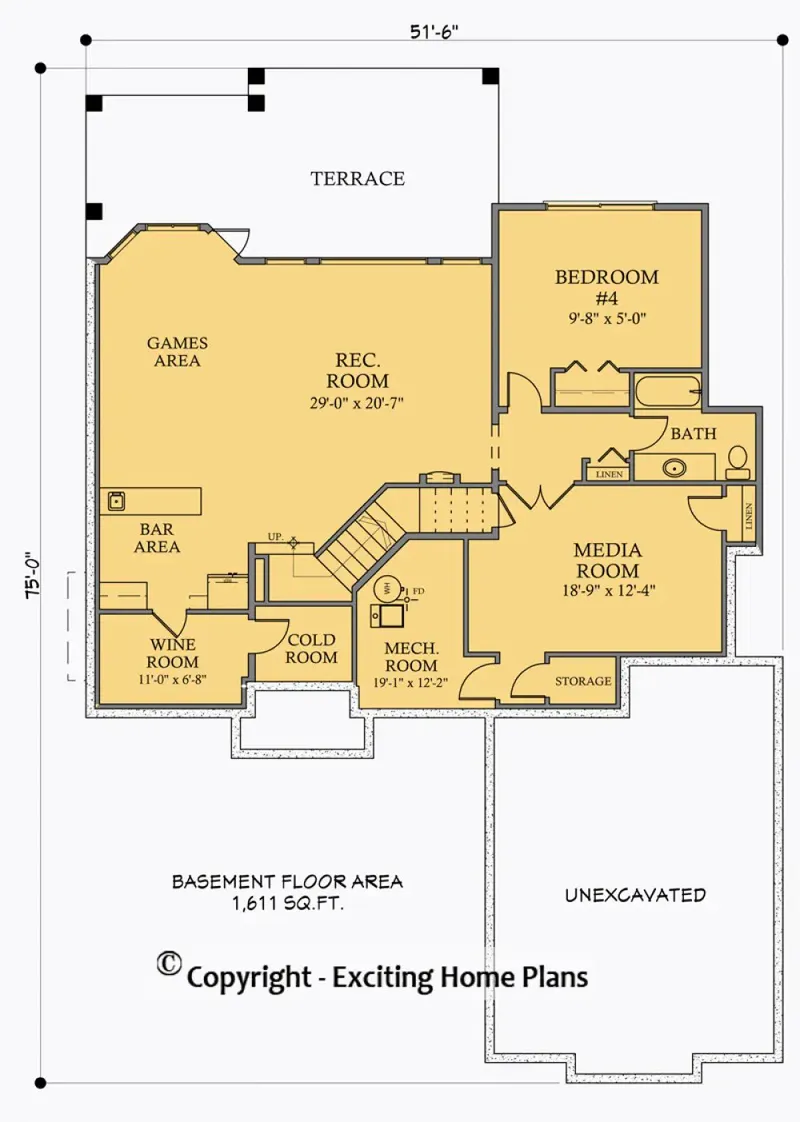 Rūsys 5 – Namo projektas su mansarda 413 m², 4 Miegamieji — 64534R