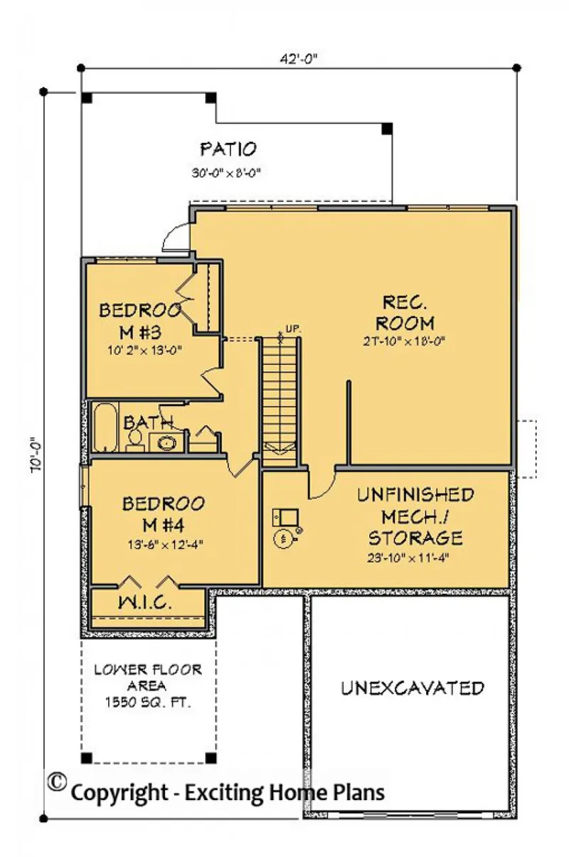 Rūsys 7 – Vieno aukšto namo projektas 330 m², 4 Miegamieji — 97585R