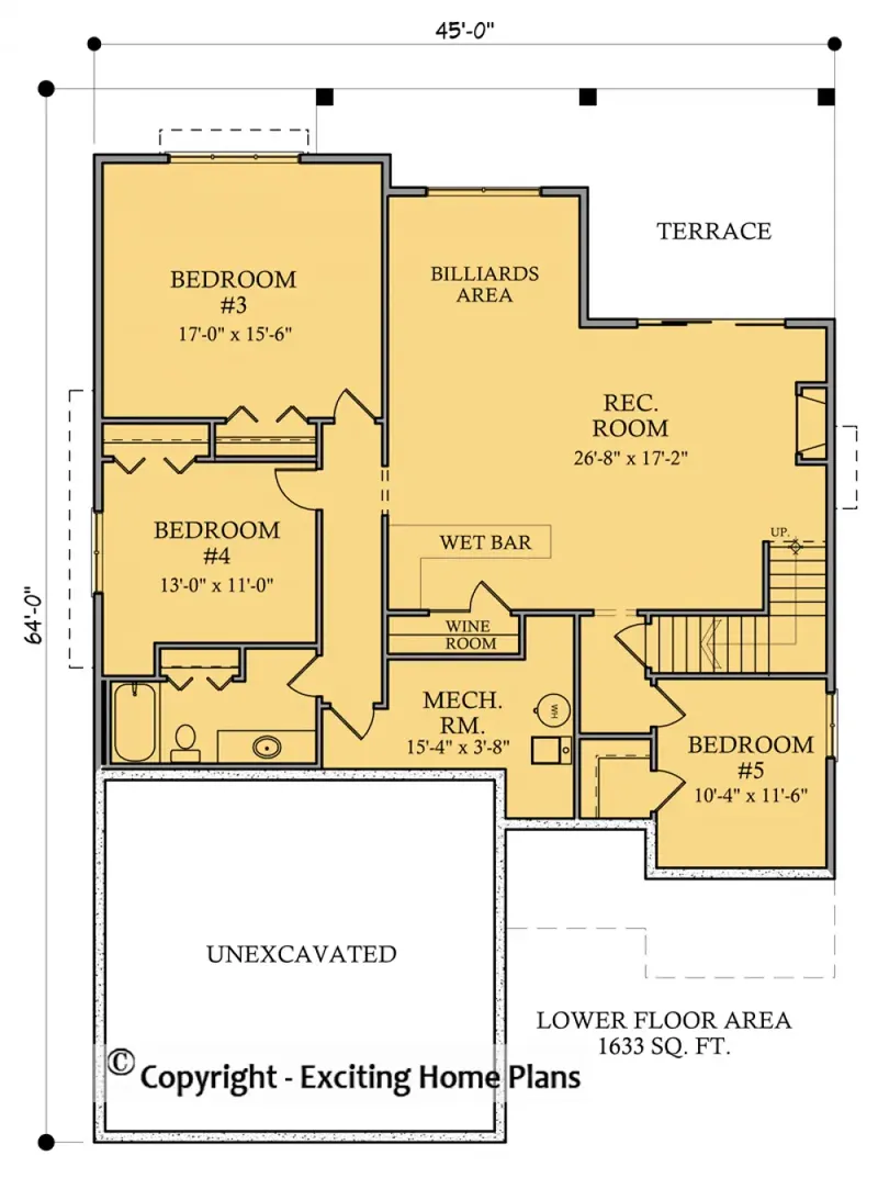 Rūsys 6 – Vieno aukšto namo projektas 355 m², 5 Miegamieji — 57108R