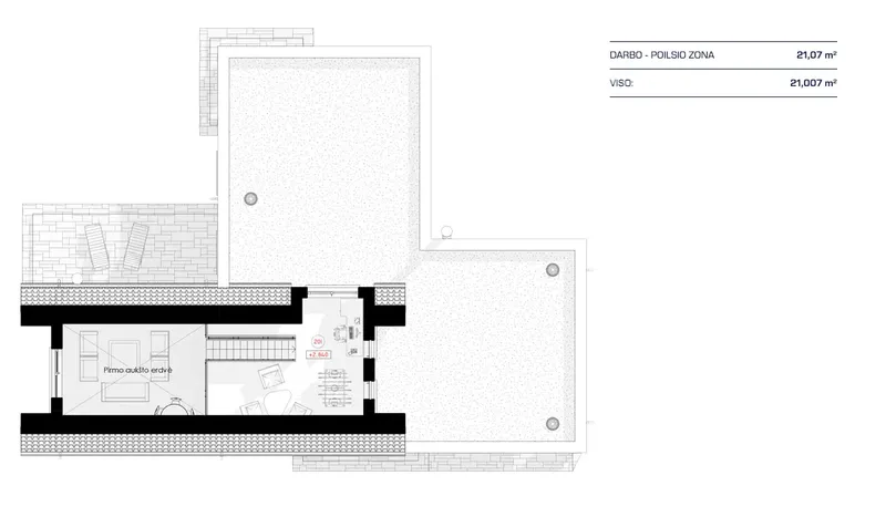 Antras Aukštas 12 – Namo projektas su mansarda 146 m², 3 Miegamieji — 33195R