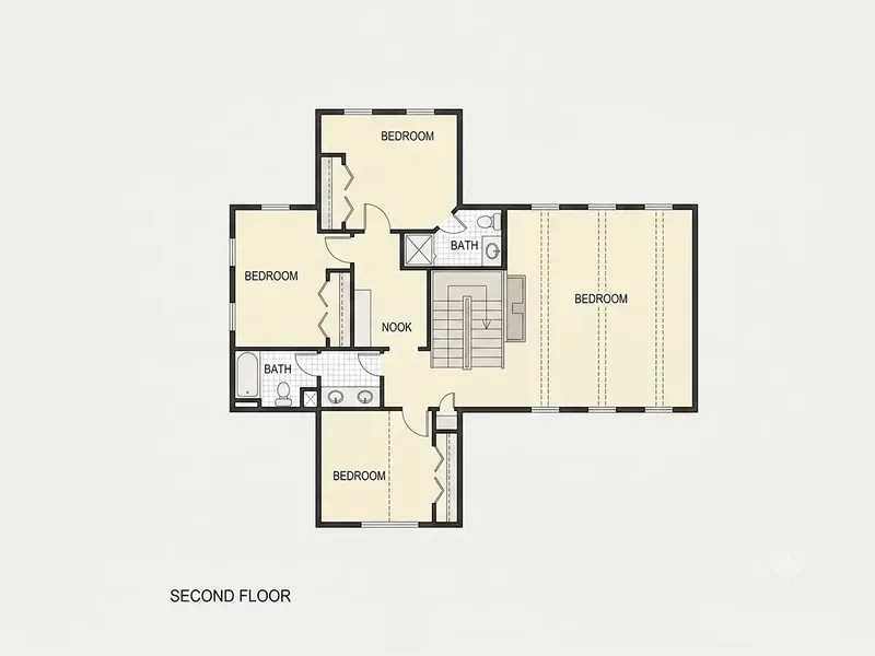 Antras Aukštas 11 – Dviejų aukštų namo projektas 466 m², 5 Miegamieji — 47001R