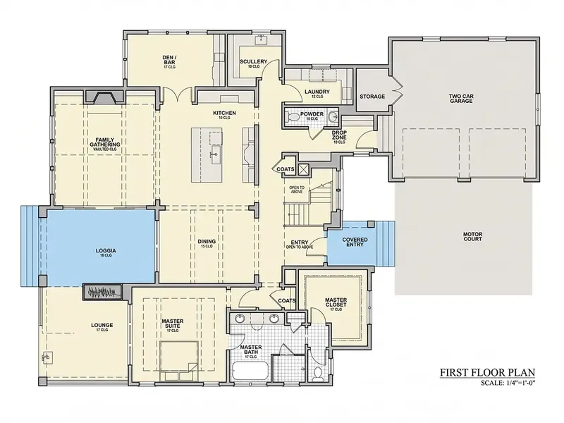 Pirmas Aukštas 12 – Namo projektas su mansarda 398 m², 3 Miegamieji — 14013R