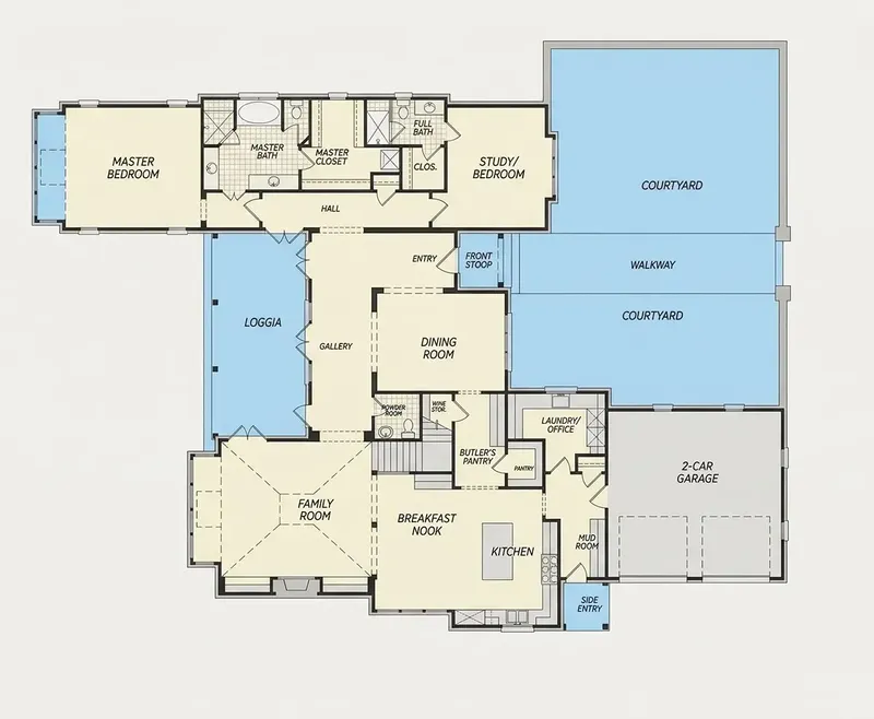 Pirmas Aukštas 19 – Namo projektas su mansarda 481 m², 4 Miegamieji — 35310R