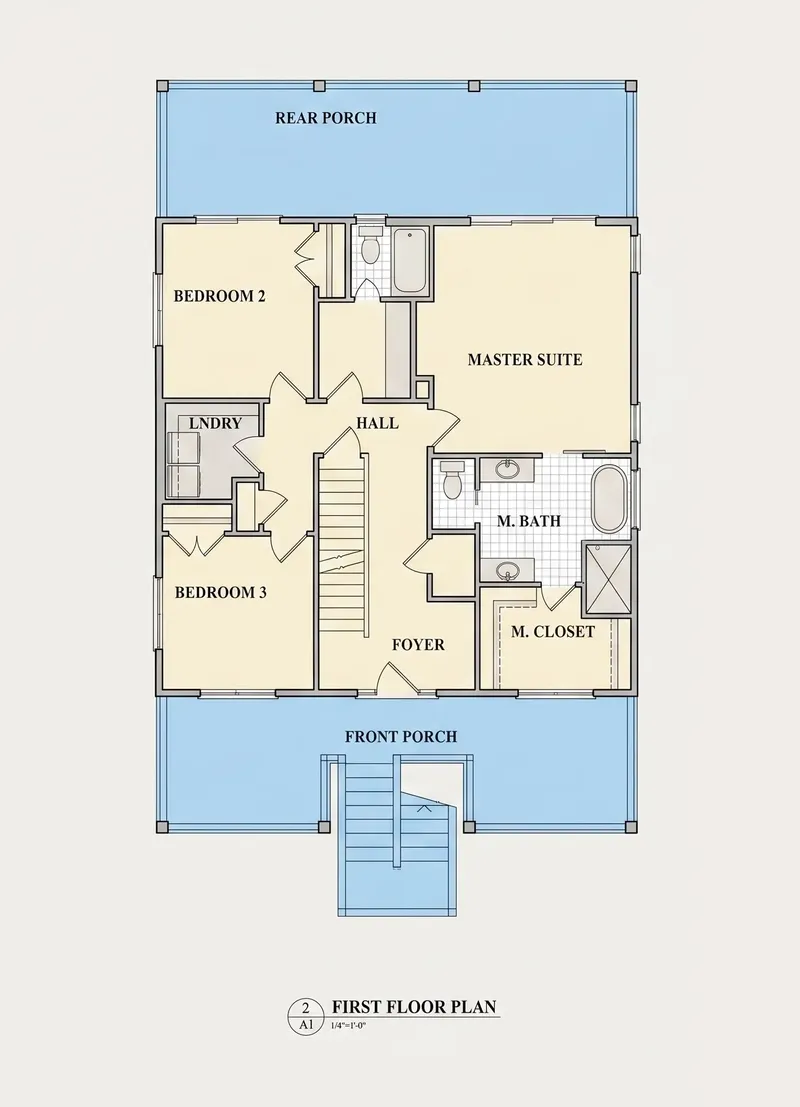 Pirmas Aukštas 12 – Trijų aukštų namo projektas 294 m², 6 Miegamieji — 24453R