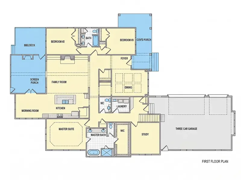 Pirmas Aukštas 9 – Namo projektas su mansarda 326 m², 4 Miegamieji — 84955R