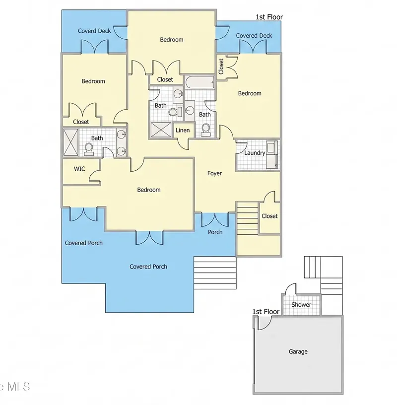 Pirmas Aukštas 20 – Dviejų aukštų namo projektas 265 m², 5 Miegamieji — 11745R