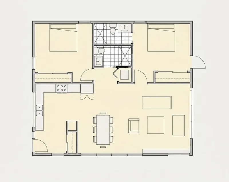 Antras Aukštas 11 – Dviejų aukštų namo projektas 113 m², 2 Miegamieji — 65832R