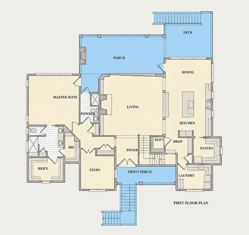 Pirmas Aukštas 10 – Trijų aukštų namo projektas 377 m², 4 Miegamieji — 89611R