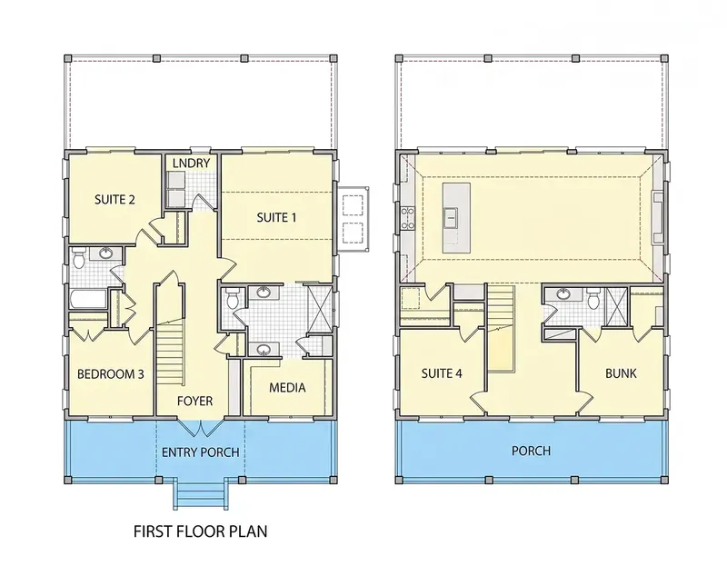 Pirmas Aukštas 7 – Trijų aukštų namo projektas 275 m², 3 Miegamieji — 92647R