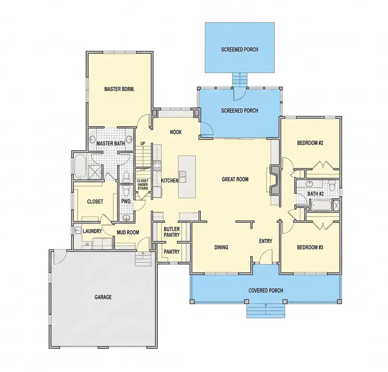 Pirmas Aukštas 12 – Namo projektas su mansarda 271 m², 3 Miegamieji — 35545R