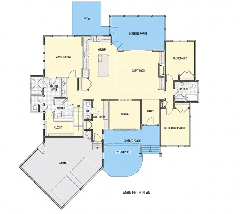 Pirmas Aukštas 16 – Namo projektas su mansarda 302 m², 4 Miegamieji — 65567R