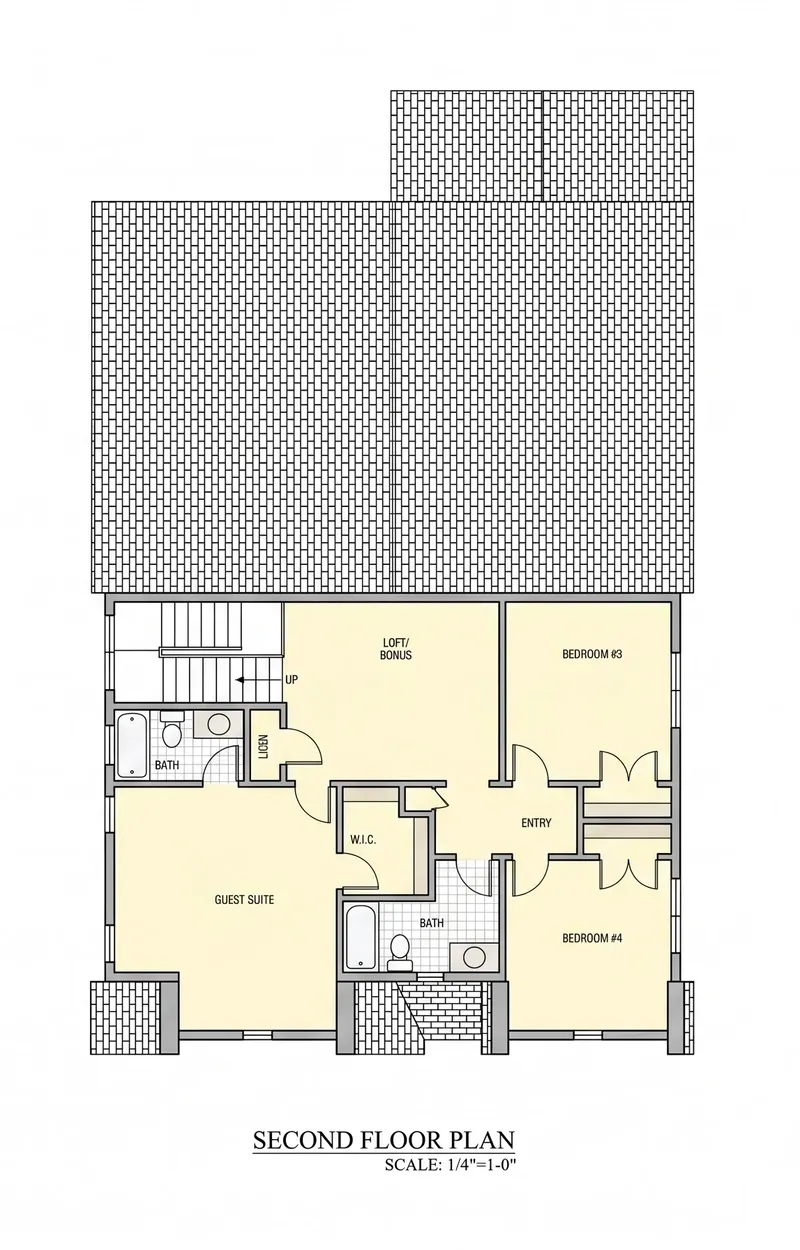 Antras Aukštas 9 – Dviejų aukštų namo projektas 286 m², 4 Miegamieji — 12727R