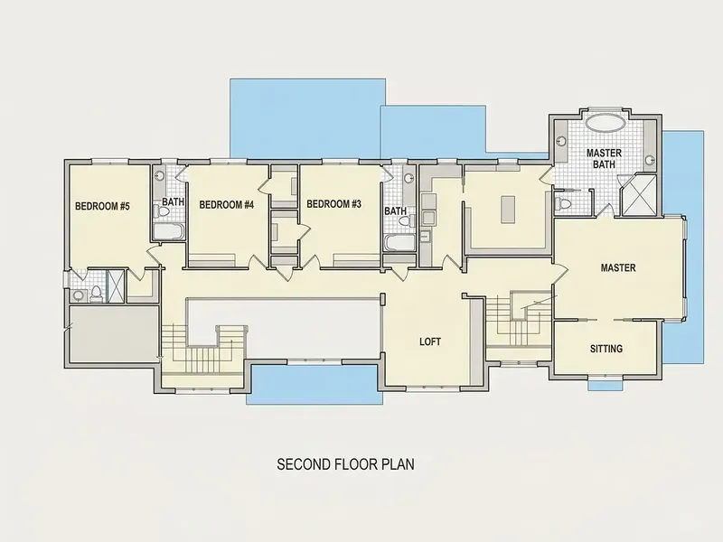 Antras Aukštas 10 – Dviejų aukštų namo projektas 632 m², 5 Miegamieji — 85765R