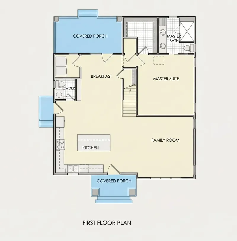 Pirmas Aukštas 6 – Namo projektas su mansarda 162 m², 3 Miegamieji — 92980R