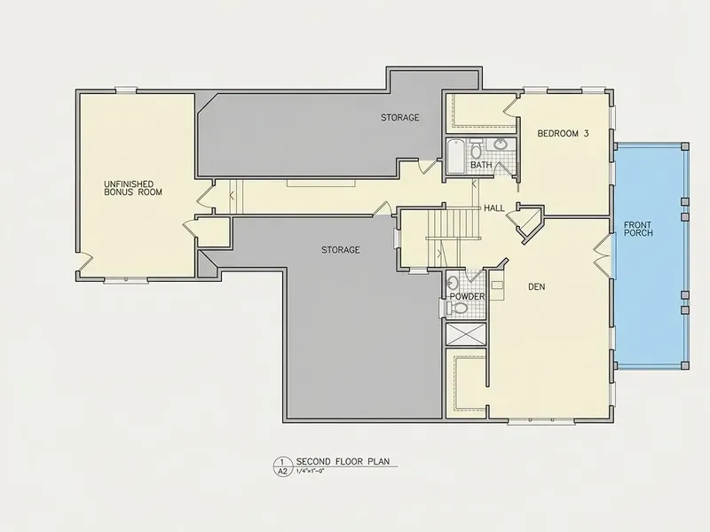 Antras Aukštas 12 – Dviejų aukštų namo projektas 396 m², 3 Miegamieji — 68310R