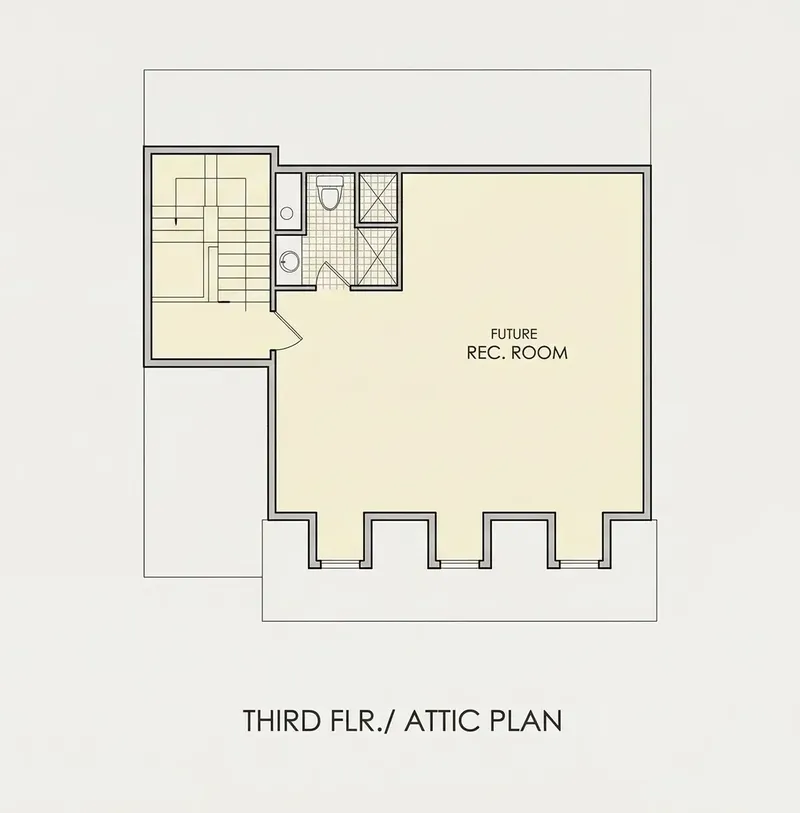Trečias Aukštas 22 – Trijų aukštų namo projektas 522 m², 4 Miegamieji — 95085R