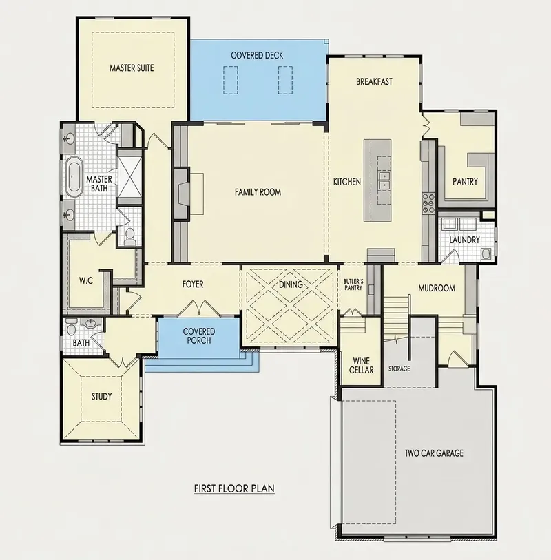 Pirmas Aukštas 21 – Namo projektas su mansarda 398 m², 4 Miegamieji — 43606R
