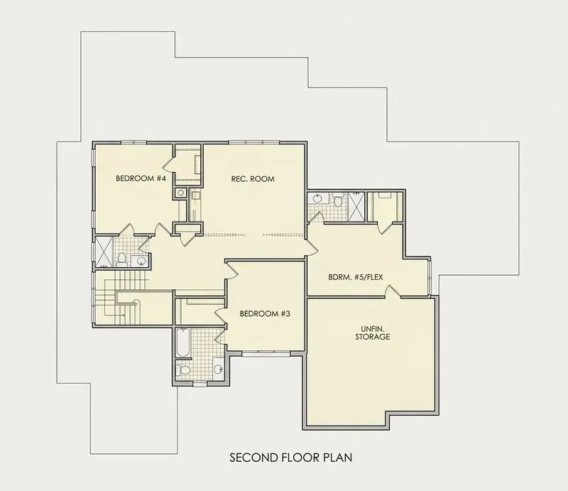 Antras Aukštas 13 – Dviejų aukštų namo projektas 375 m², 4 Miegamieji — 32038R