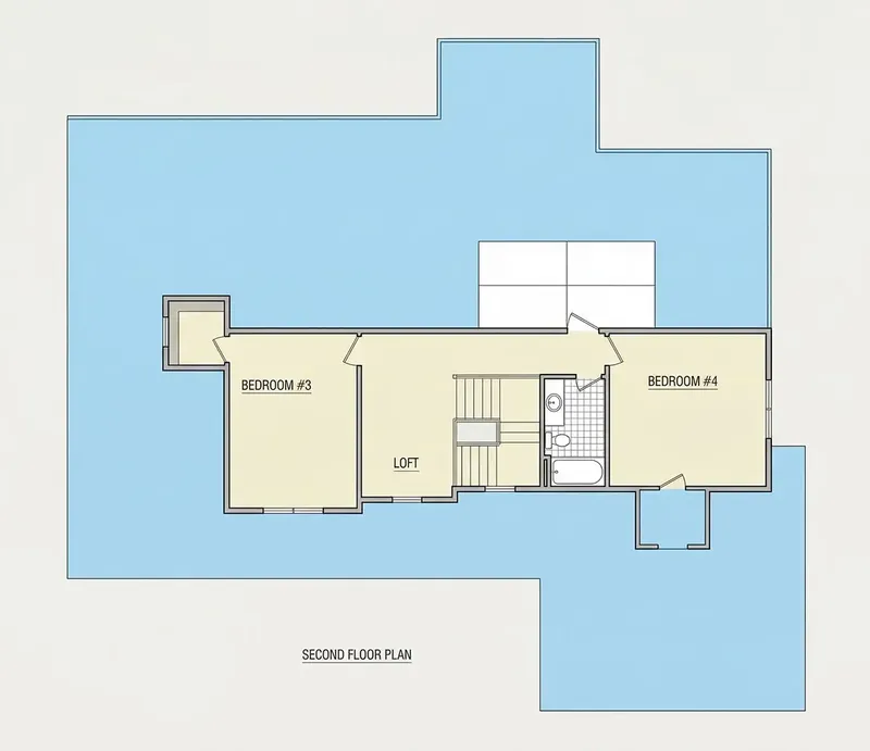 Antras Aukštas 9 – Dviejų aukštų namo projektas 348 m², 4 Miegamieji — 82521R